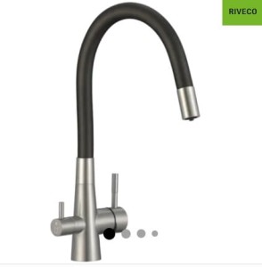 LAVEO Riveco - bateria zlewozmywakowa z elastyczną wylewką z podłączeniem do filtra wody