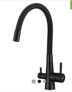 LAVEO Riveco - bateria zlewozmywakowa z elastyczną wylewką z podłączeniem do filtra wody