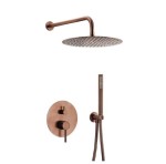 KFA ARMATURA KRAKÓW MOZA BRUSHED ROSE GOLD zestaw natryskowy podtynkowy z baterią 3 funkcyjną