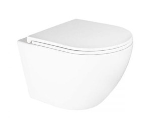 OLTENS Zestaw Oltens Hamnes Kort Stille miska WC wisząca PureRim z deską wolnoopadającą biały 42025000