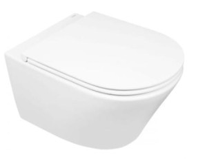 OLTENS Oltens Jog Stille miska WC wisząca PureRim z deską wolnoopadającą Slim biały połysk