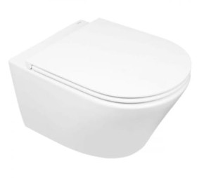 OLTENS Oltens Jog Stille miska WC wisząca PureRim SmartClean z deską wolnoopadającą Slim biały połysk