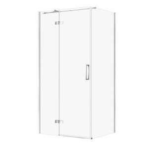 CERSANIT KABINA PROSTOKĄTNA CITY BY CERSANIT 100x80X195 LEWA CHROM SZKŁO TRANSPARENTNE