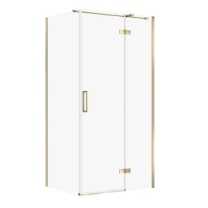 CERSANIT KABINA PROSTOKĄTNA CITY BY CERSANIT 100x80X195 PRAWA ZŁOTA SZKŁO TRANSPARENTNE