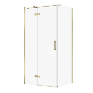 CERSANIT KABINA PROSTOKĄTNA CITY BY CERSANIT 120x90X195 LEWA ZŁOTA SZKŁO TRANSPARENTNE