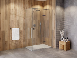 BESCO KABINA PROSTOKĄTNA PIXA GUN METAL 100X90