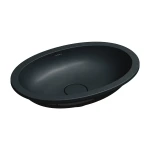 OMNIRES SHELL M+ umywalka podblatowa, 48 x 31 cm black lava mat (BLV)
