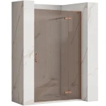 REA Drzwi prysznicowe Hugo 90 Miedziane Szczotkowane+listwa magnetyczna