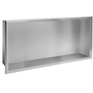 REA PÓŁKA WNĘKOWA ŁAZIENKOWA 30x60 stal szczotkowana