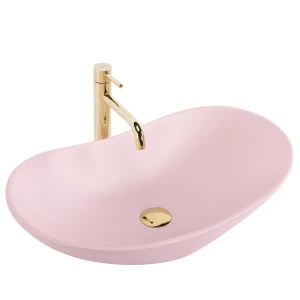REA Umywalka nablatowa Royal Powder Pink Matt
