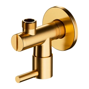 OMNIRES Zawór kątowy złoty szczotkowany