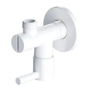 OMNIRES Zawór kątowy biały mat