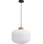 TOOLIGHT Lampa wisząca z białym kloszem APP1069-CP