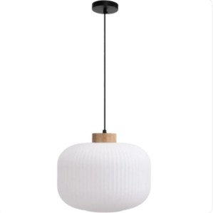 TOOLIGHT Lampa wisząca z białym kloszem APP1069-CP