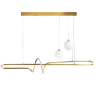 TOOLIGHT LAMPA SUFITOWA WISZĄCA LED LHJ039-CP ZŁOTA SZCZOTKOWANA