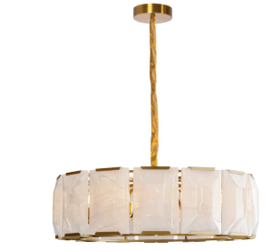 TOOLIGHT LAMPA SUFITOWA WISZĄCA APP1797-8CP ZŁOTA SZCZOTKOWANA