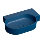 OMNIRES OVO M+ umywalka nablatowa/wisząca - prawa, 64 x 44 cm midnight blue mat
