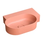 OMNIRES OVO M+ umywalka nablatowa/wisząca - prawa, 55 x 38 cm coral mat