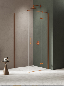 NEW TRENDY Kabina prysznicowa Nesta Copper Brushed, Drzwi 90x120  PRAWA