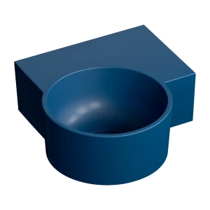 OMNIRES OVO M+ umywalka nablatowa/wisząca - prawa, 33 x 34 cm midnight blue mat