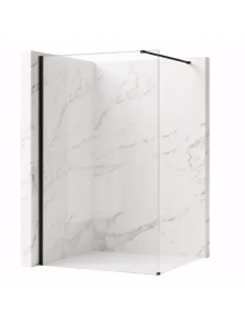 REA  Ścianka prysznicowa Flexi Transparent / Black 90