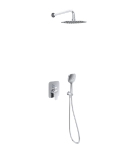 EXCELLENT Clever 2.0 zestaw prysznicowo-wannowy podtynkowy z deszczownicą 25 cm, 3 funkcyjny, chrom