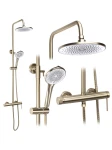 REA Zestaw natryskowy Foss Clif Złoty Szczotkowany