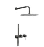 KFA ARMATURA KRAKÓW MOZA GUN METAL GREY zestaw prysznicowy podtynkowy z baterią 3-otworową 2-funkcyjną