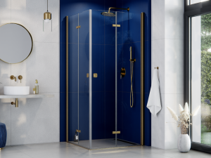 BESCO Kabina Exo-H Brushed Gold 80x80 drzwi składane