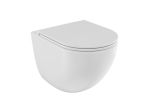 BESCO Zestaw miska WC Aspen Ergo White plus deska wolnoopadająca Aspen White
