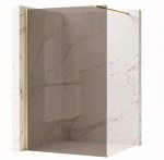REA Kabina prysznicowa Walk-In  Flexi Brown / Brush Gold 130