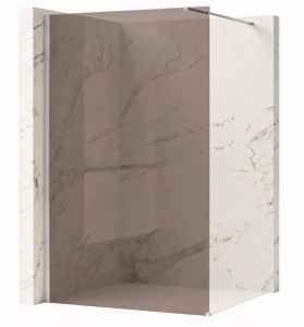 REA Kabina prysznicowa Walk-In  Flexi Brown / Chrome 100