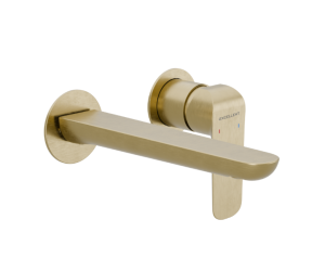 EXCELLENT Clever 2.0 bateria umywalkowa podtynkowa komplet, złoty szczotkowany