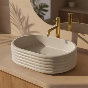 REA Umywalka nablatowa Nicoletta Beige