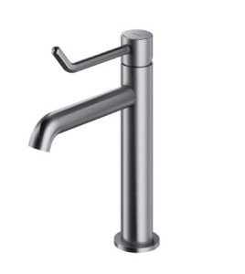 OMNIRES Y [Inclusive Design] bateria umywalkowa, 23 cm (głowica 25 mm) nikiel szczotkowany