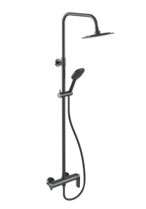 EXCELLENT Clever 2.0 zestaw prysznicowy ścienny z deszczownicą 25 cm, grafit szczotkowany