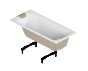 EXCELLENT Zestaw promocyjny Wanna Lamia Slim 150 + zagłówek KARO + nóżki wannowe