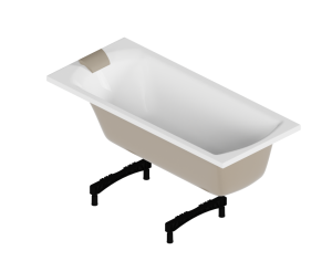 EXCELLENT Zestaw promocyjny Wanna Lamia Slim 170 + zagłówek KARO + nóżki wannowe