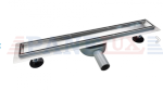 AQUALINE ODPŁYW LINIOWY PODŁOGOWY 2w1 POD PŁYTKĘ OBROTOWY SYFON 800