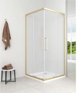 AQUAFORM KABINA KWADRATOWA LAZURO ZŁOTO SZCZOTKOWANE 90X90