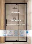 AQUAFORM DRZWI PRYSZNICOWE OTWIERANE INDIGO CZARNE
