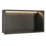 REA PÓŁKA WNĘKOWA ŁAZIENKOWA LED 30x60 tytan