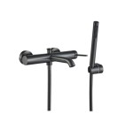 INVENA Bateria wannowa Dropia z zestawem natryskowym grafit