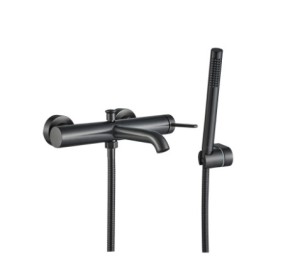 INVENA Bateria wannowa Dropia z zestawem natryskowym grafit