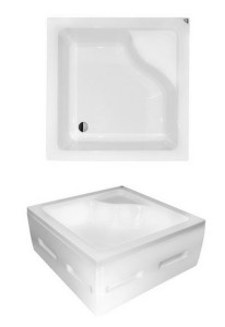 PIRAMIDA Brodzik akrylowy 90 x 90 x 24 cm 35 cm IGOR  