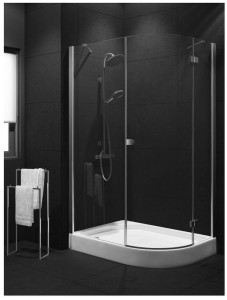 New Trendy - Kabina prysznicowa półokrągła asymetryczna ELEGANTA 